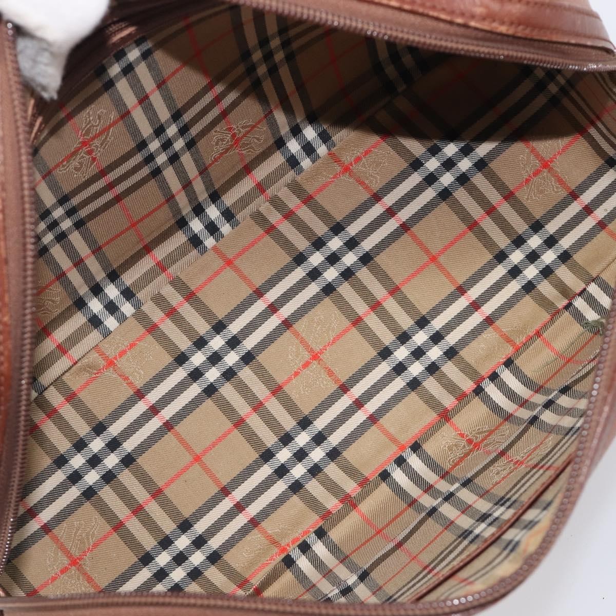 Burberry Vintage Boston Leather, Brown, Leather, Handbag