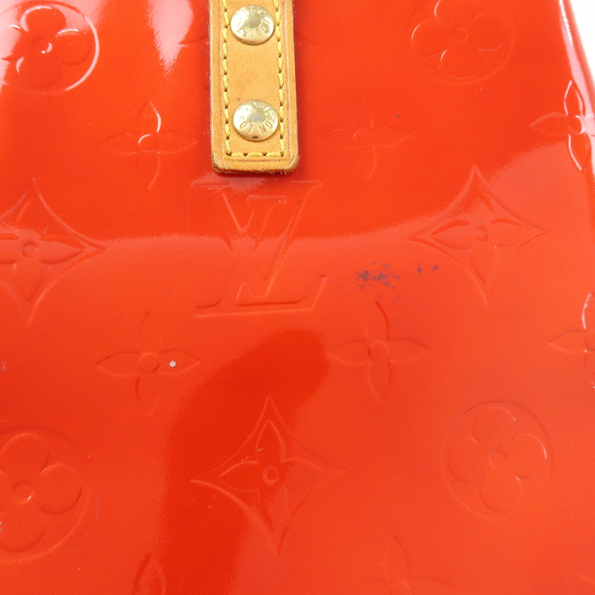 Louis Vuitton Reade Monogram Vernis, Red, Patent Leather, Handbag