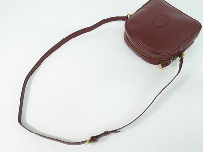 Cartier Must de Cartier Leather, Burgundy, Leather, Shoulder Bag