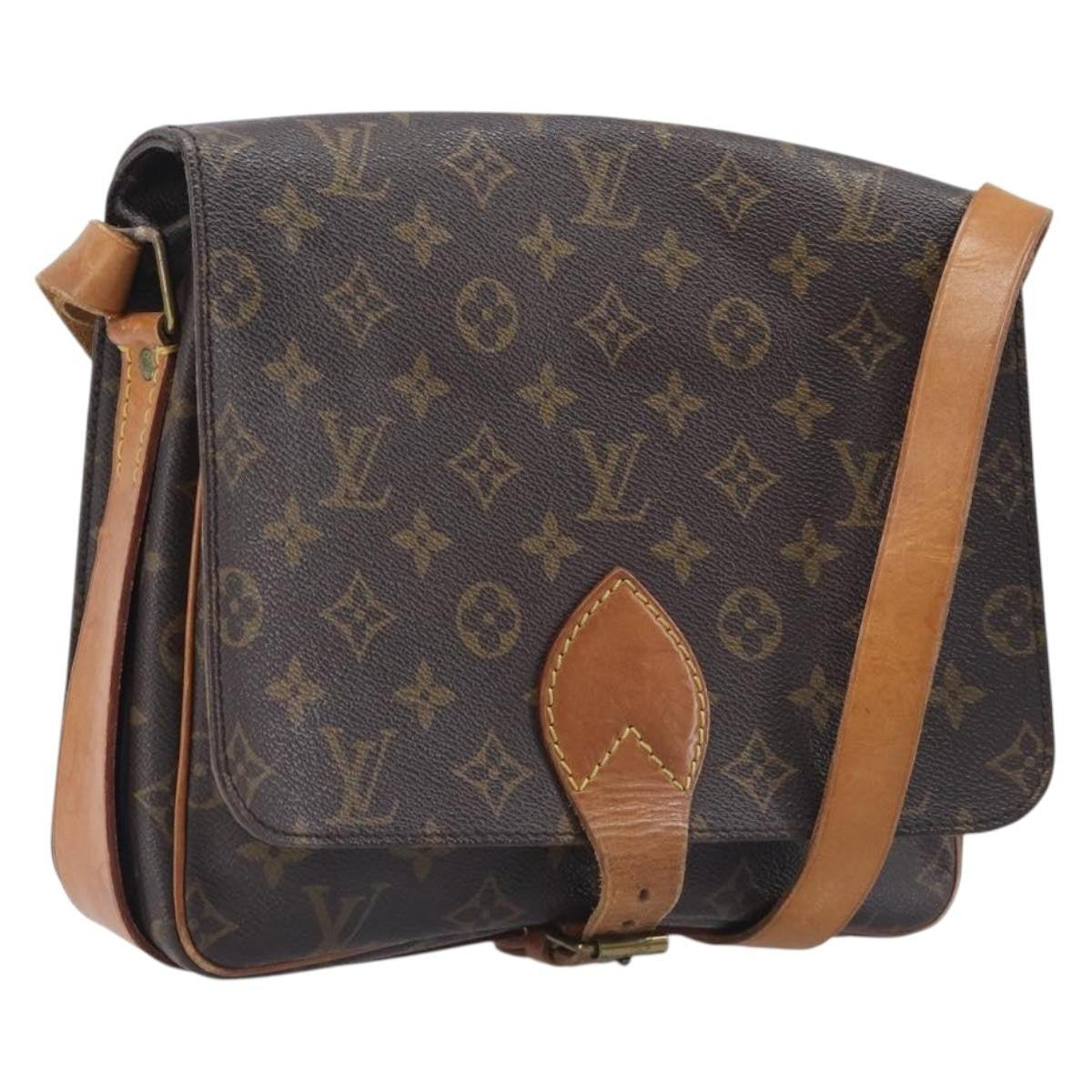 Louis Vuitton Cartouchiere Monogram Canvas, Brown, Canvas, Handbag