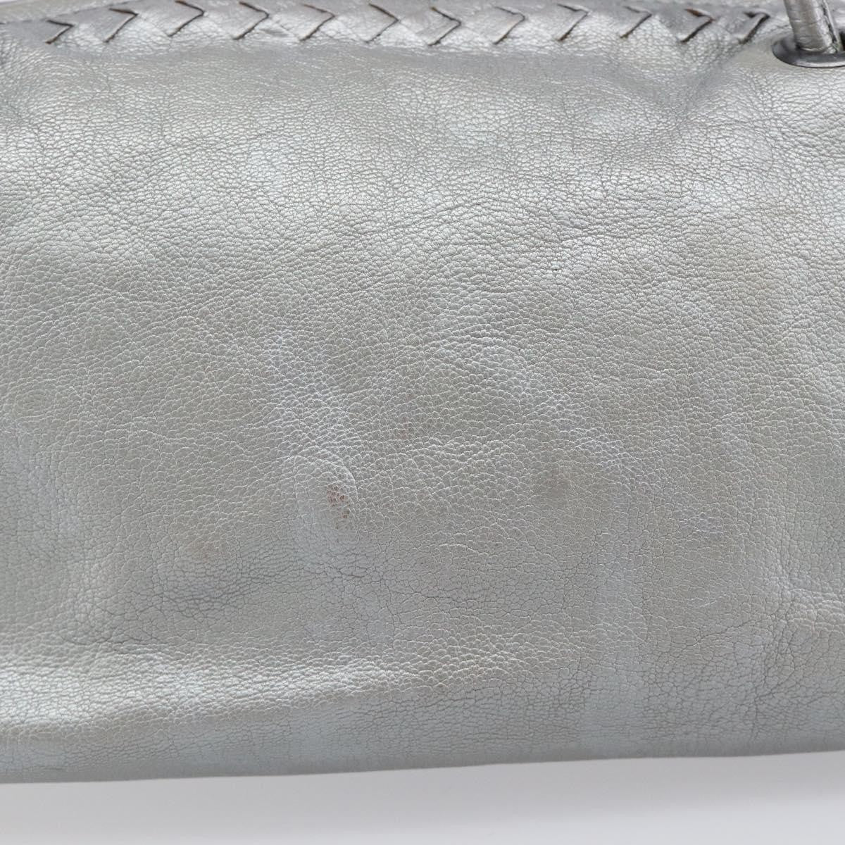 Bottega Veneta Intrecciato Handbag Intrecciato, Silver, Leather, Handbag