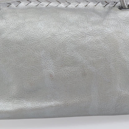 Bottega Veneta Intrecciato Handbag Intrecciato, Silver, Leather, Handbag