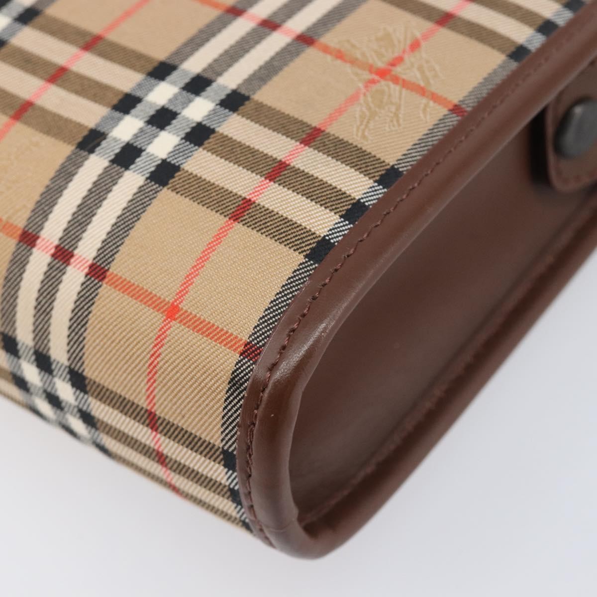 Burberry Nova check Pochette Canvas, Beige, Canvas, Clutch