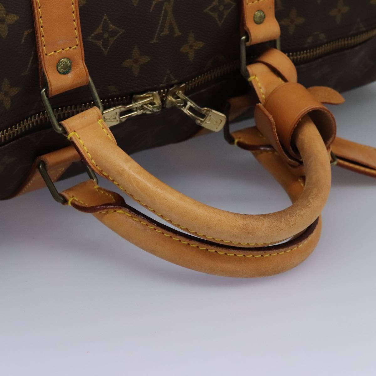 Louis Vuitton Keepall Bag Monogram Canvas, BROWN, CANVAS, Travel bag