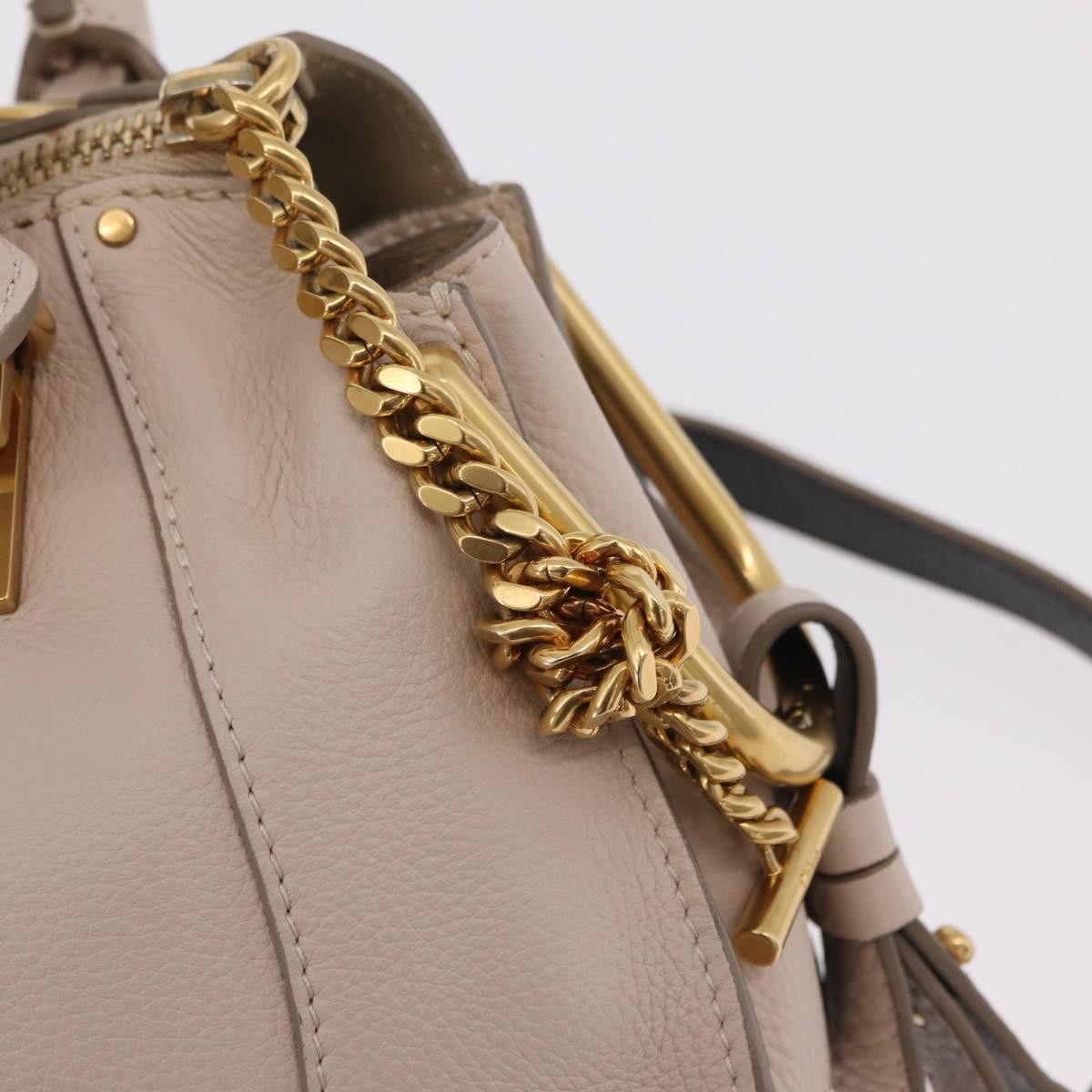 Chloe Hailey Leather, Beige, Leather, Handbag