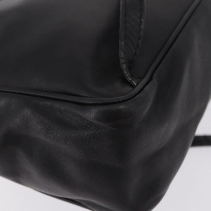 Bottega Veneta Backpack Leather with Intrecciato, Black, Leather, Backpack