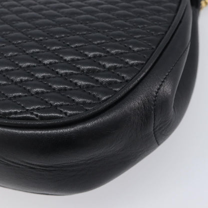 Bally Vintage Quilted Leather, Black, Leather, Shoulder Bag