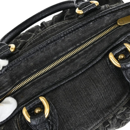 Louis Vuitton Neo Cabby Monogram Denim, Black, Denim, Handbag