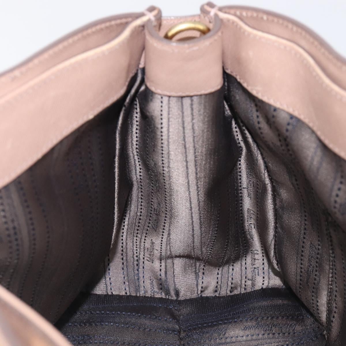 Salvatore Ferragamo Batik Leather, Beige, Leather, Tote Bag
