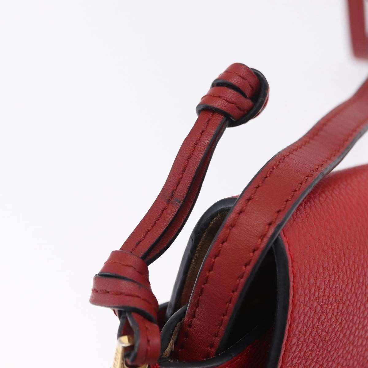 Loewe Metal Gate Leather, Red, Leather, Shoulder Bag