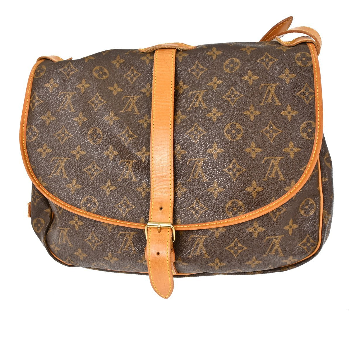 Louis Vuitton Saumur Monogram, Brown, Canvas, Shoulder Bag