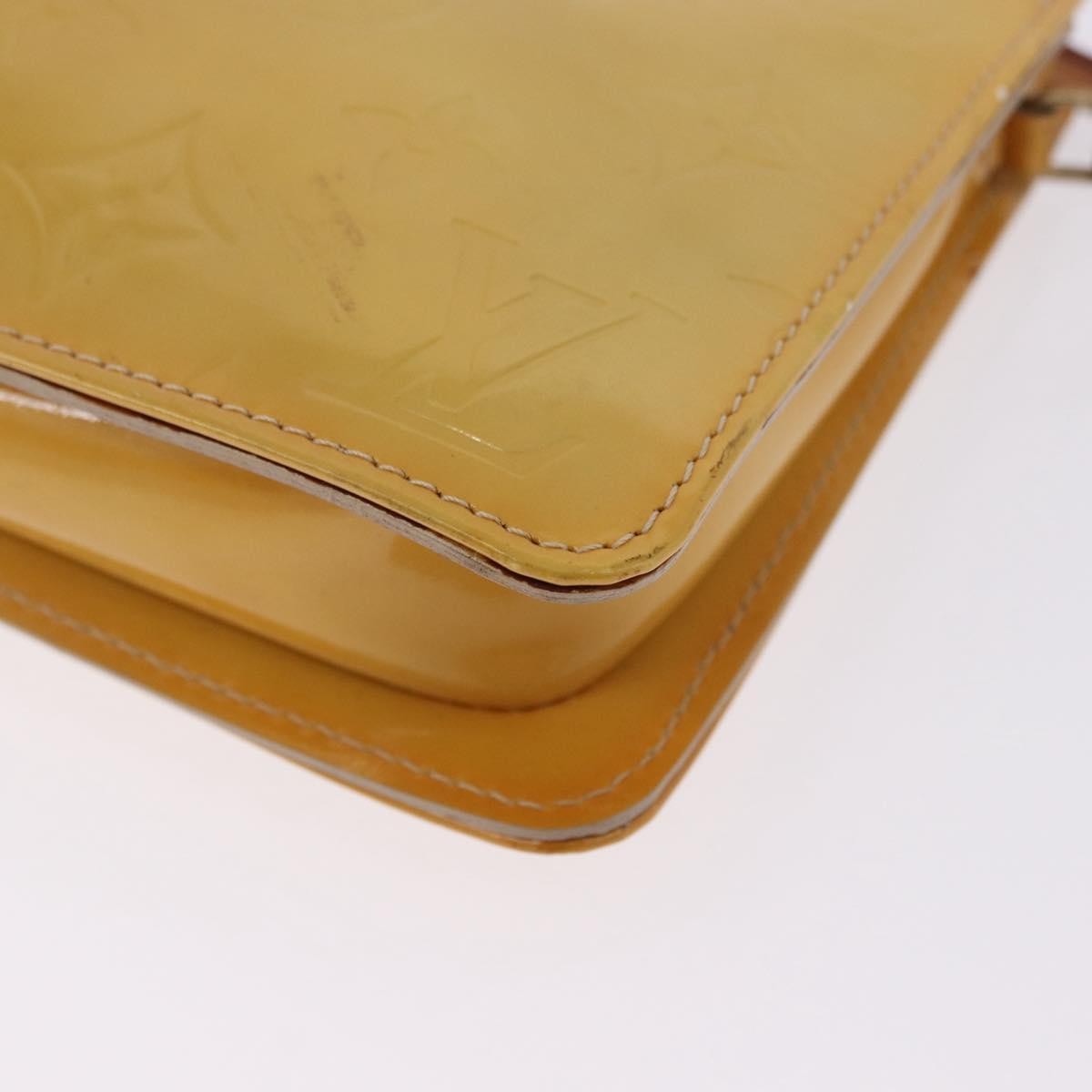 Louis Vuitton Lexington Pochette Monogram Vernis, Beige, Patent Leather, Clutch