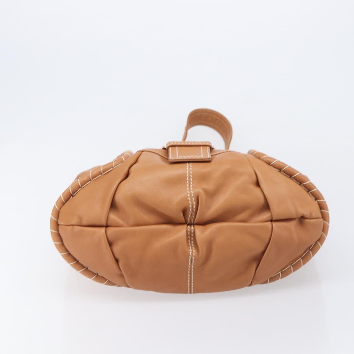 Celine Shoulder Leather, Brown, Leather, Shoulder Bag