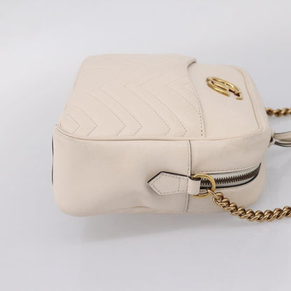 Gucci GG Marmont Multi-Use Matelasse Leather, White, Leather, Handbag
