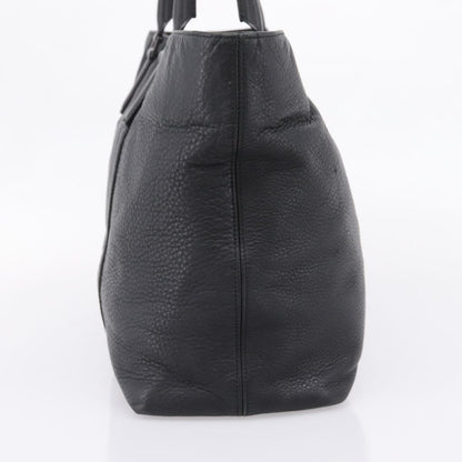 Burberry Black Label Leather, Black, Leather, Tote Bag