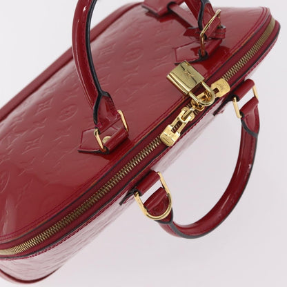 Louis Vuitton Alma Monogram Vernis, Pink, Patent Leather, Handbag