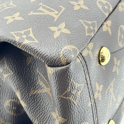 Louis Vuitton Pallas Monogram Canvas with Leather, Brown, Canvas, Tote Bag