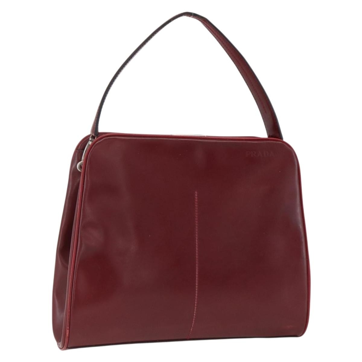 Prada Vintage Leather, Burgundy, Leather, Handbag