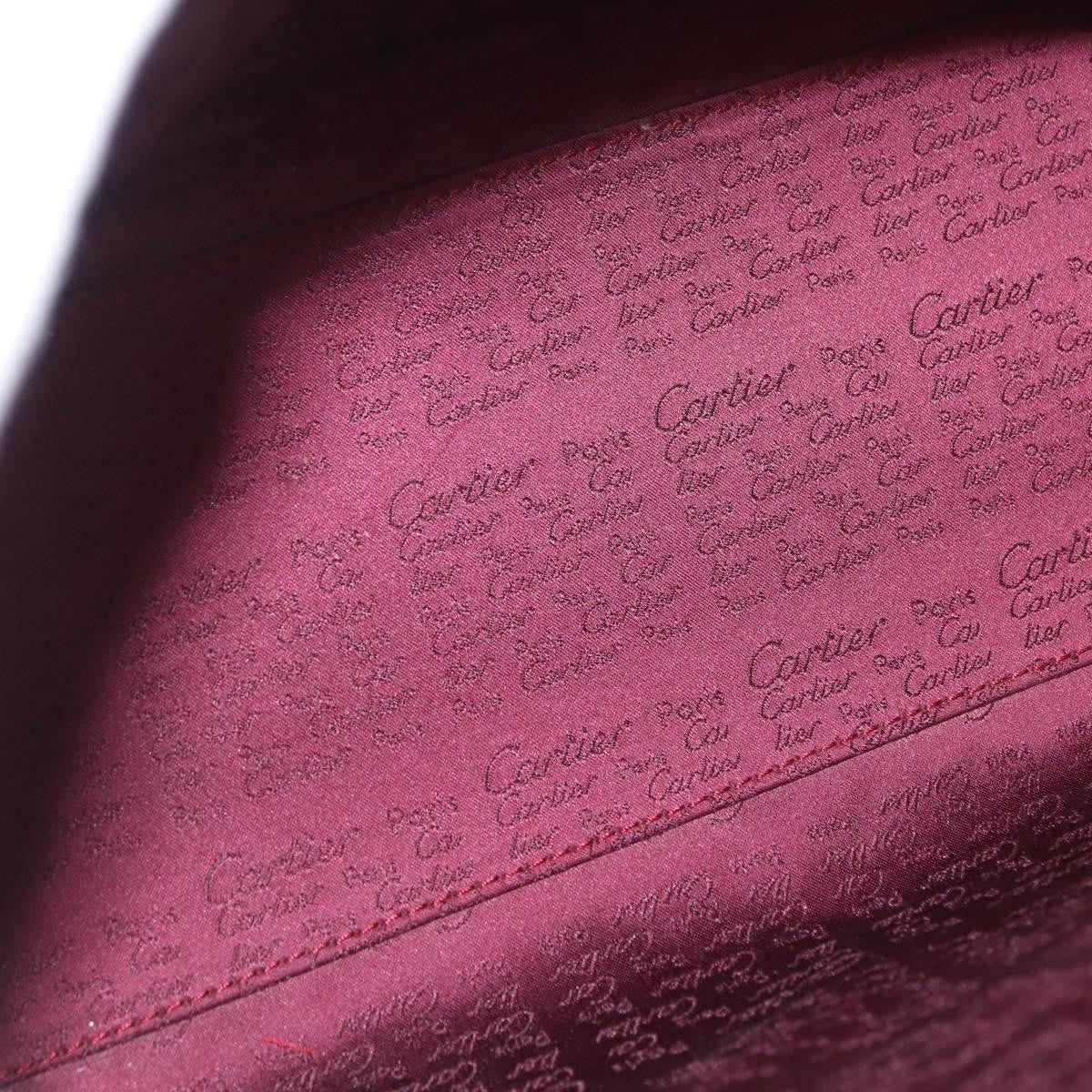 Cartier Must Line Leather, Burgundy, Leather, Handbag