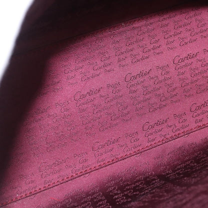Cartier Must Line Leather, Burgundy, Leather, Handbag