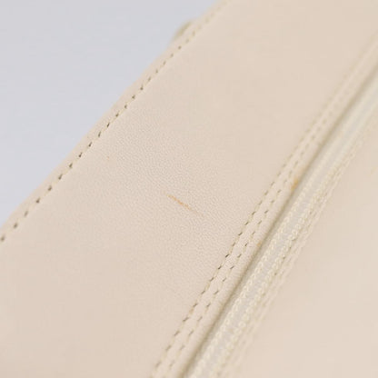 Christian Dior Vintage Leather, White, Leather, Tote Bag