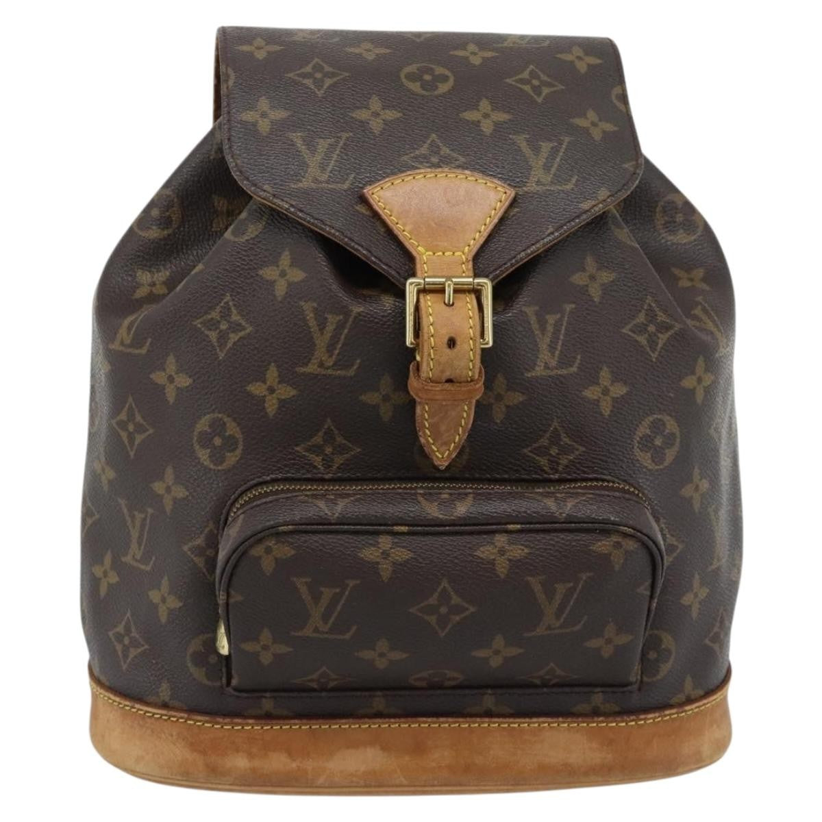 Louis Vuitton Vintage Montsouris Monogram Canvas, Brown, Canvas, Backpack