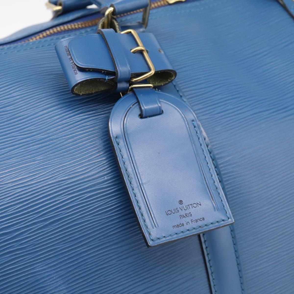 Louis Vuitton Keepall Epi Leather, Blue, Leather, Travel Bag