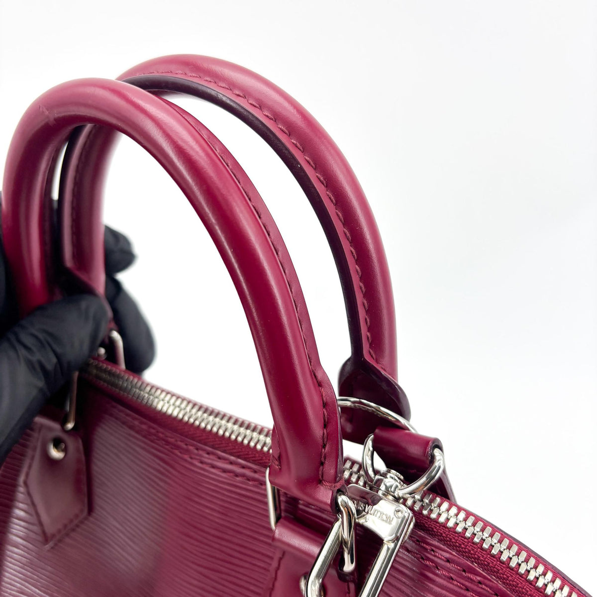Louis Vuitton Alma Epi Leather, Purple, Leather, Handbag