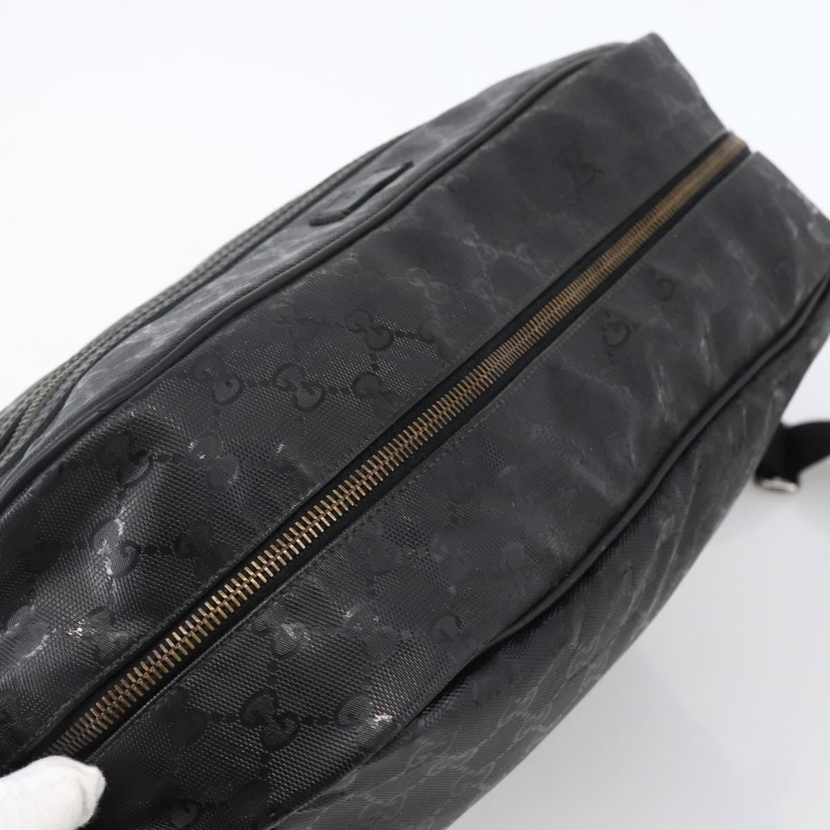 Gucci Zip Messenger GG Imprime, Black, Canvas, Handbag