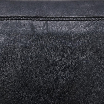 Chanel Vintage Logo Flap Messenger Leather, Blue, Leather, Handbag