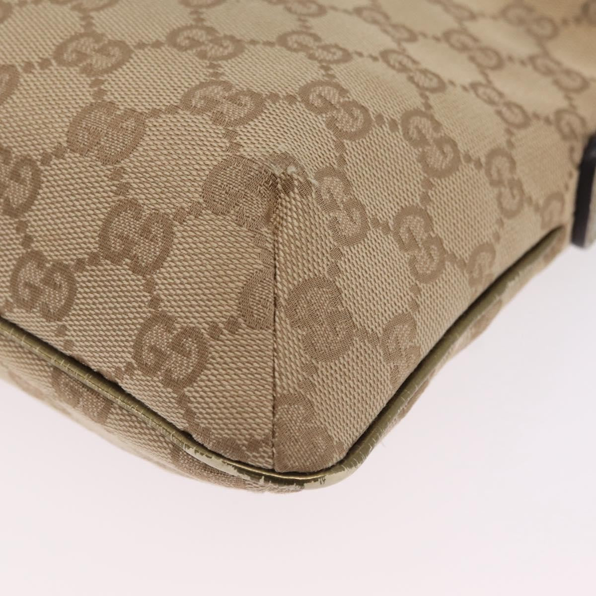 Gucci Web Strap Messenger GG Coated Canvas, Beige, Canvas, Handbag