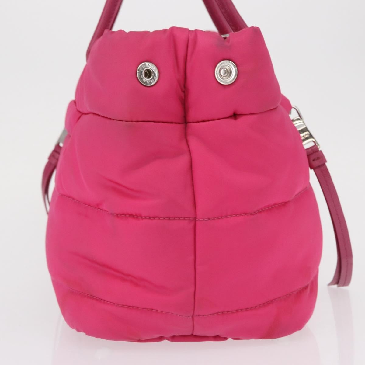 Prada Bomber Tessuto, Pink, Nylon, Tote Bag