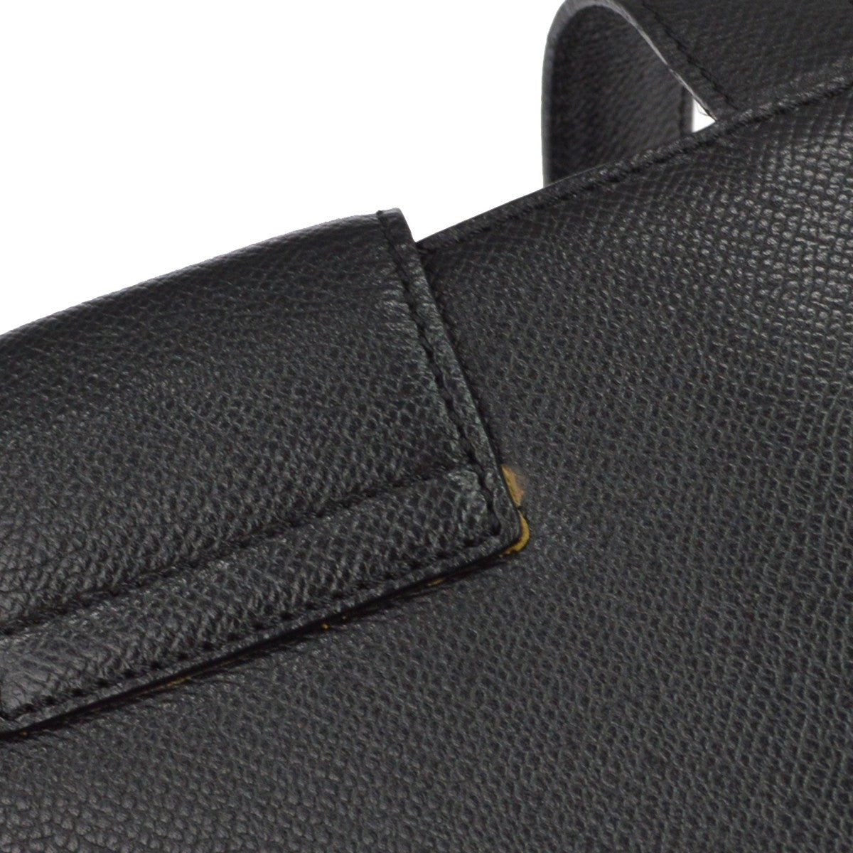 Celine Vintage Turnlock Leather, Black, Leather, Shoulder Bag