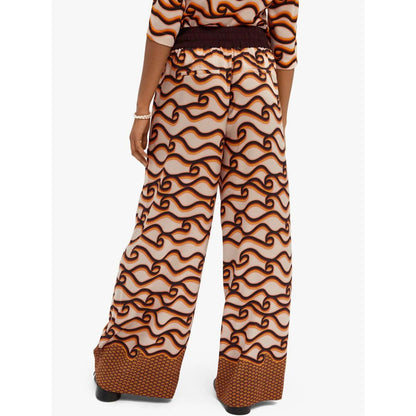 Scotch & Soda Abstract Print Wide Leg Pants