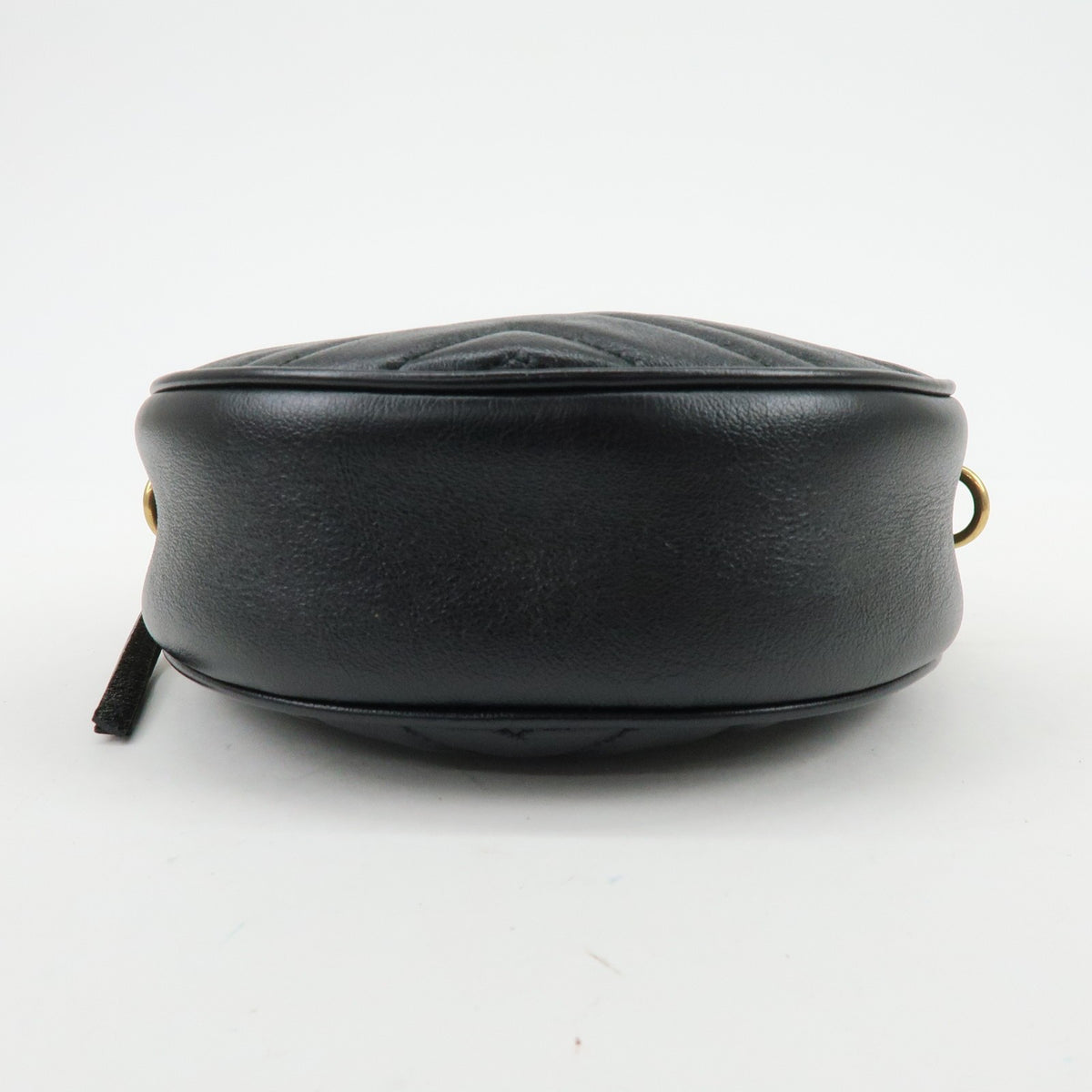 Gucci GG Marmont Round Matelasse Leather, Black, Leather, Shoulder Bag