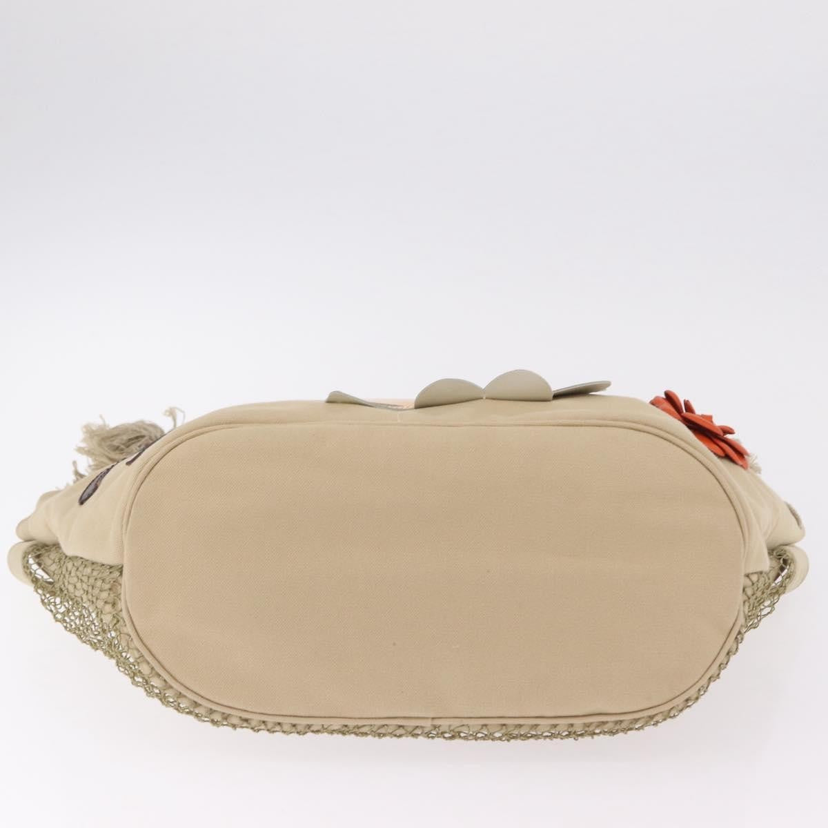 Chanel Camellia Flower Tote Canvas, Beige, Canvas, Tote Bag