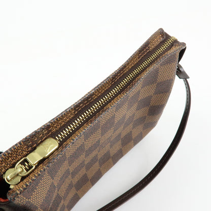 Louis Vuitton Trousse Make Up Damier, Brown, Canvas, Clutch