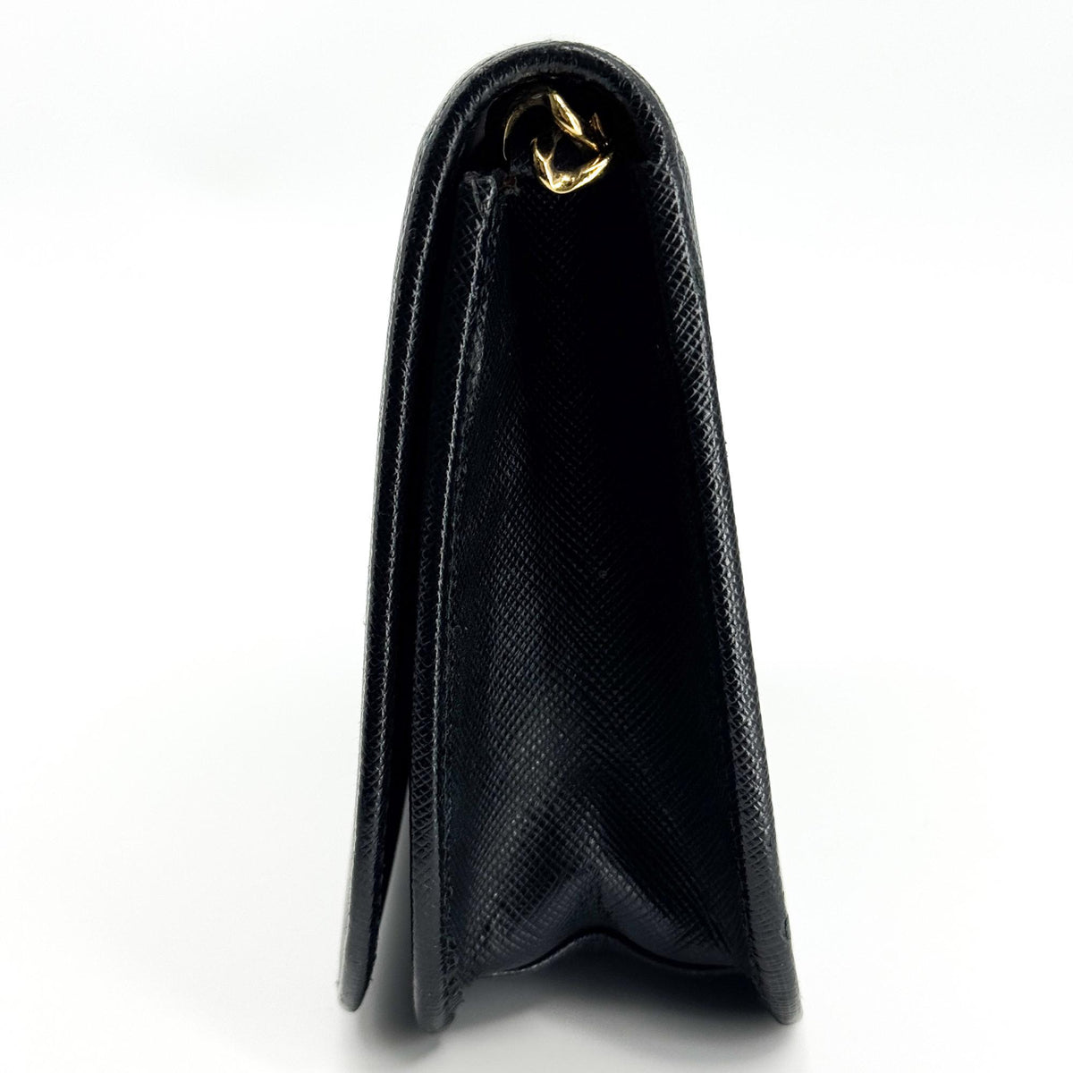 Prada Convertible Flap Clutch Saffiano Leather, Black, Leather, Clutch