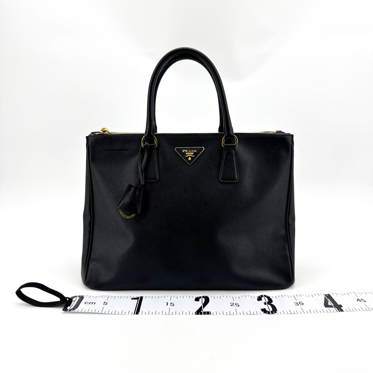 Prada Galliera Saffiano Leather, Black, Leather, Handbag