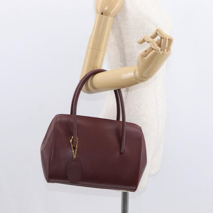 Cartier Must Line Leather, Burgundy, Leather, Handbag