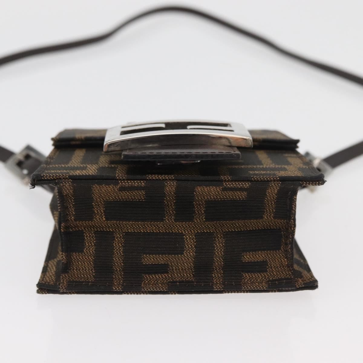 Fendi Baguette Zucca Canvas, Brown, Canvas, Handbag