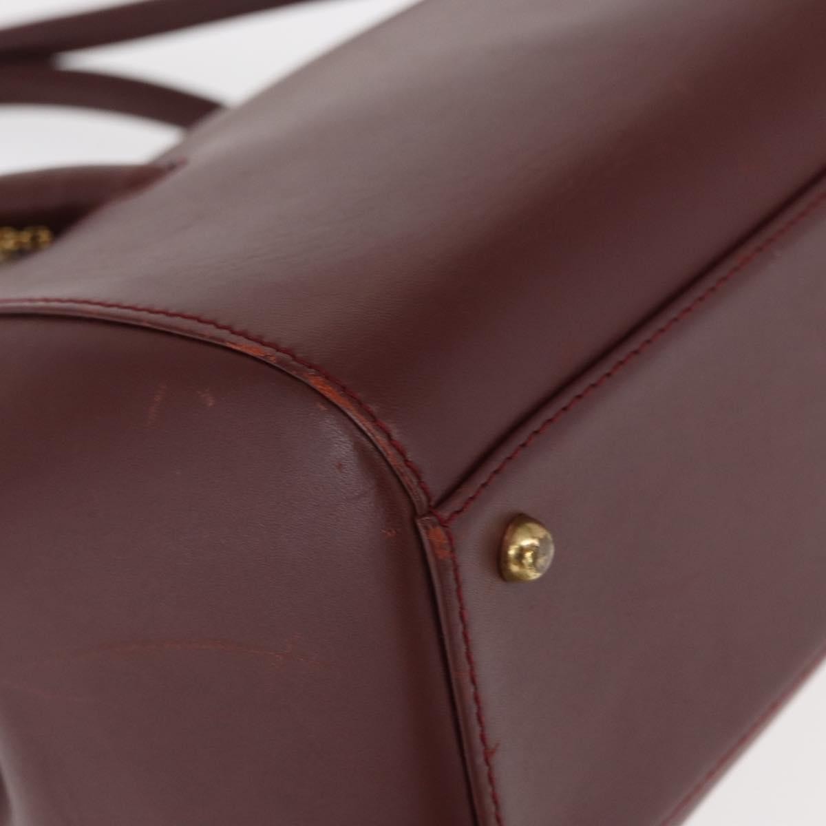 Cartier Must Line Leather, Burgundy, Leather, Handbag