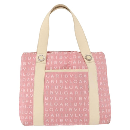 Bvlgari Logomania Canvas, Pink, Canvas, Shoulder Bag