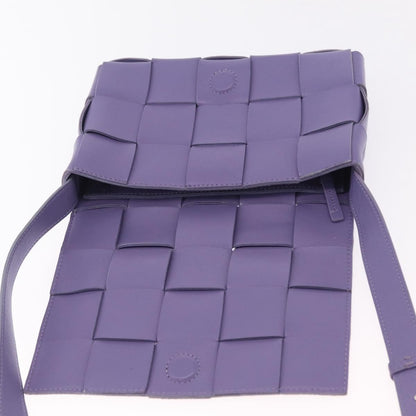 Bottega Veneta Cassette Maxi Intrecciato Leather, Purple, Leather, Crossbody Bag