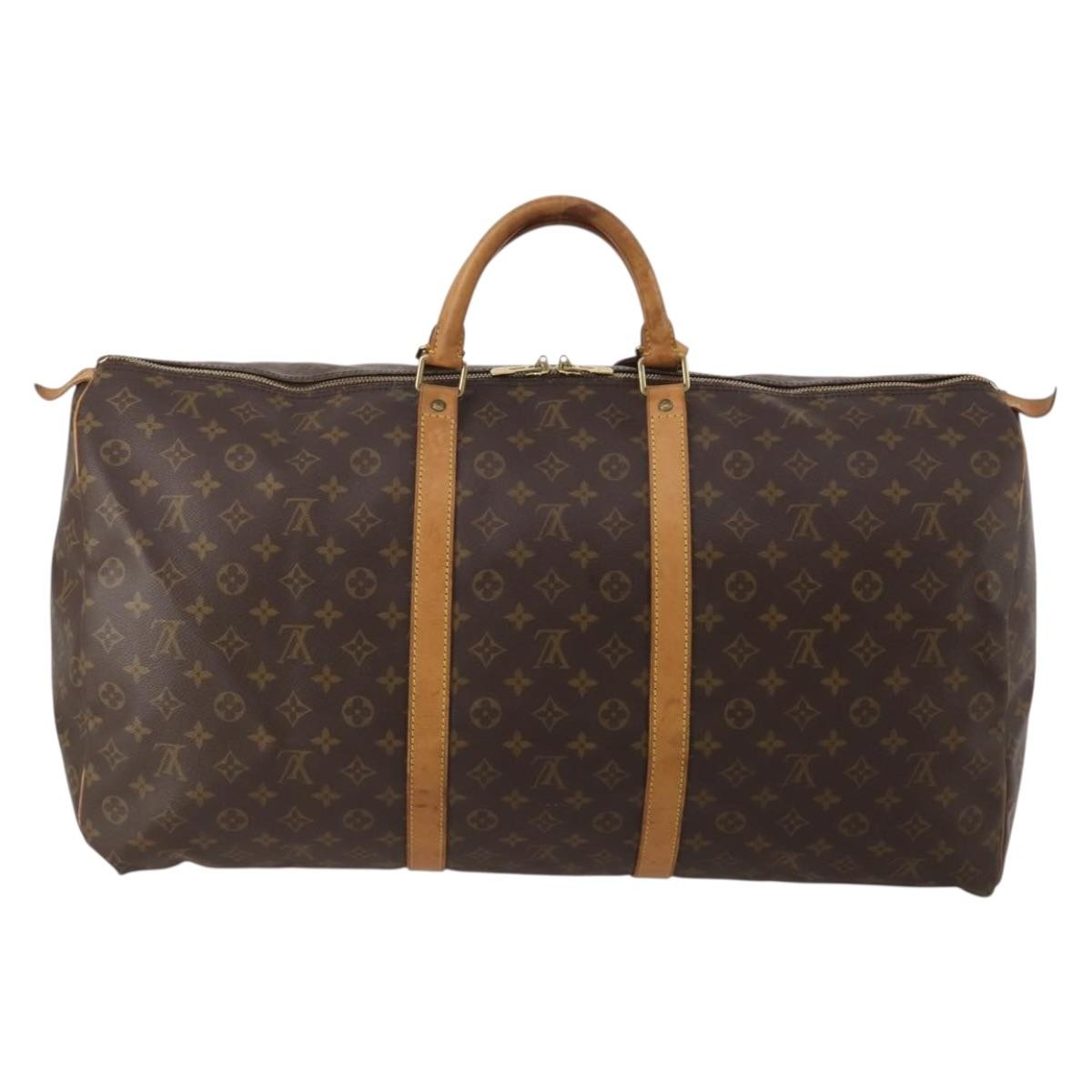 Louis Vuitton Keepall Monogram, Brown, Canvas, Travel Bag