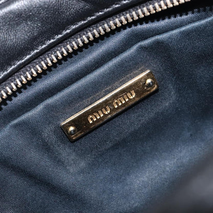 Miu Miu Shoulder Matelasse Leather, Black, Leather, Shoulder Bag