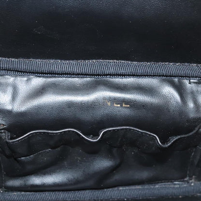 Chanel Vanity pouch Leather, BLACK, LEATHER, Handbag