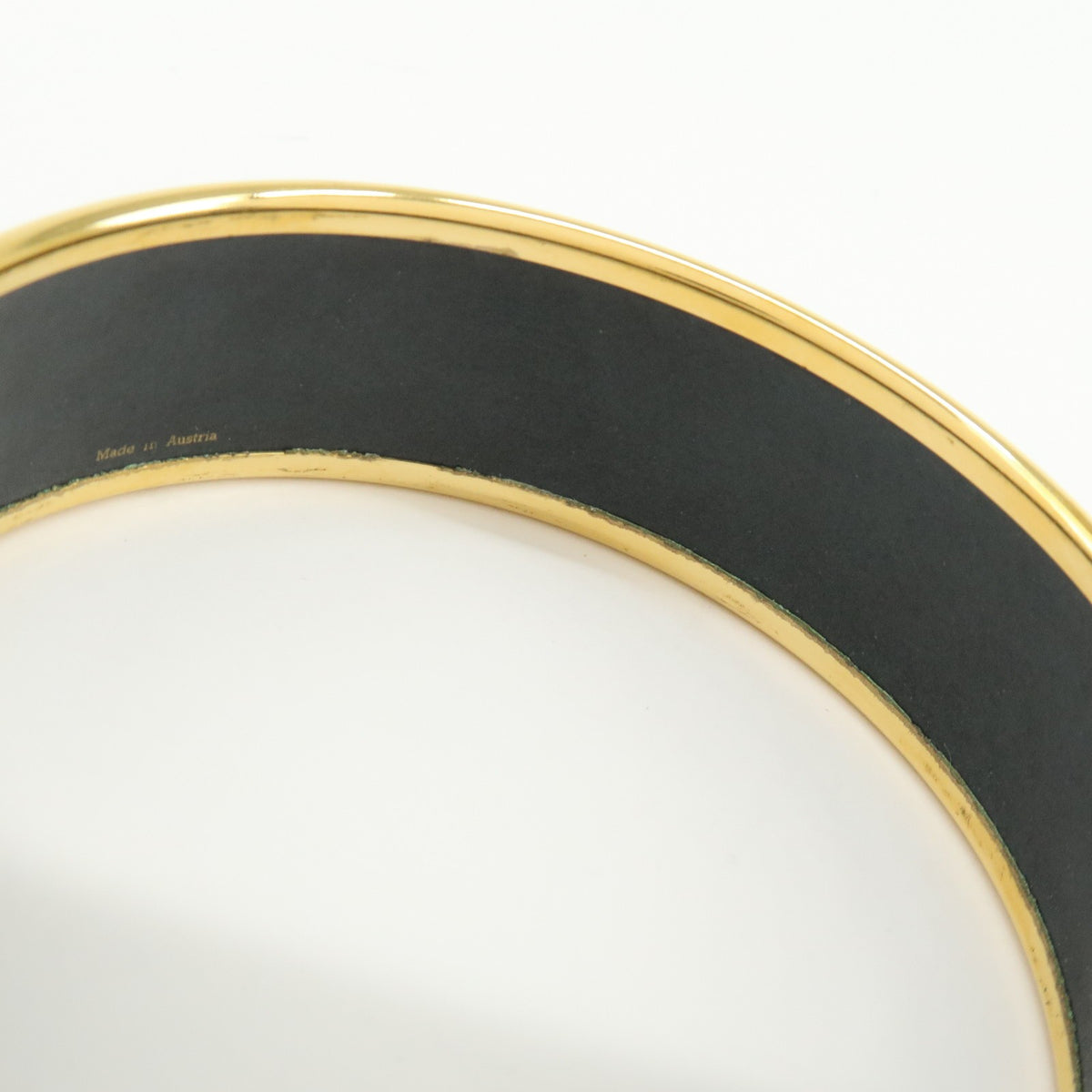 Hermes Caleche Bangle Enamel, Gold, Gold Plated, Bracelet