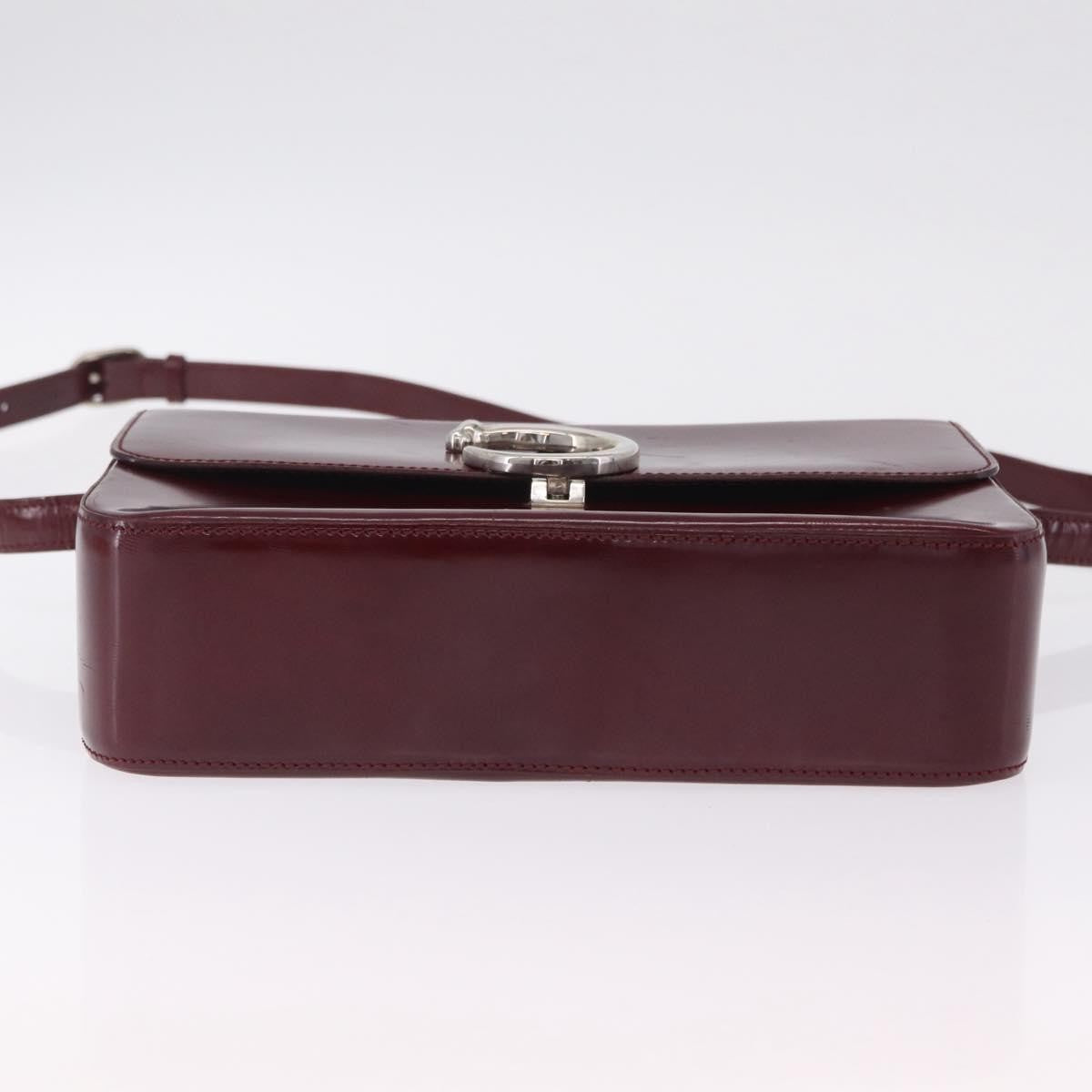 Cartier Panthère Shoulder Patent Leather, Burgundy, Patent Leather, Shoulder Bag