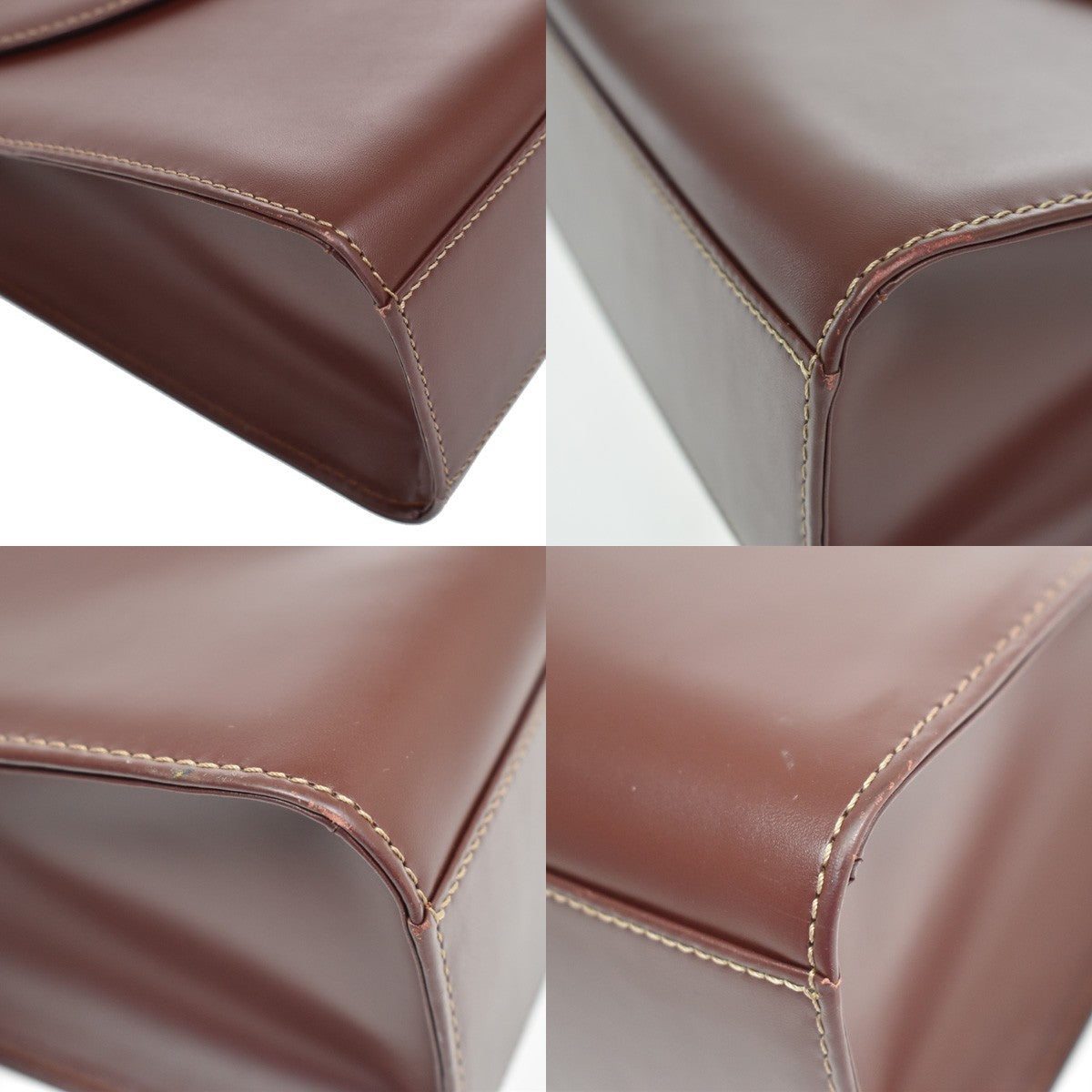 Cartier Must Line Leather, Burgundy, Leather, Handbag